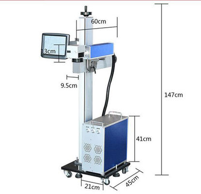 Barkod 50w Uçan Lazer İşaretleme Makinesi, Pvc İçin Yüksek Hızlı Tel İşaretleme Makinesi Tedarikçi